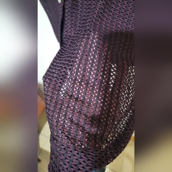 Michael Taylor Button Up Short Sleeve Shirt Purple Size 20. - Picture 6 of 12